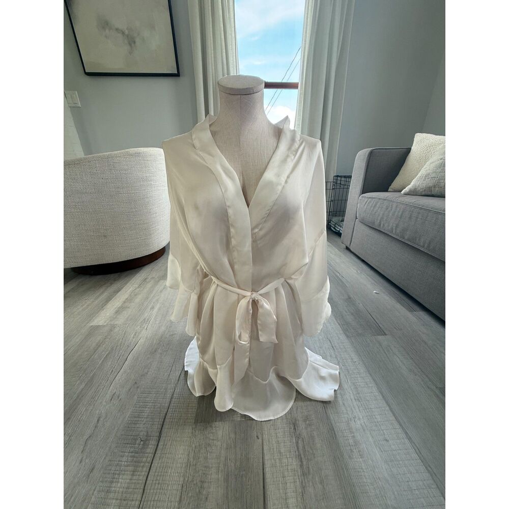 Victoria's Secret XS white flutter robe